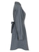 Dunkelgrau 1950er Revers Spitzen Kleid