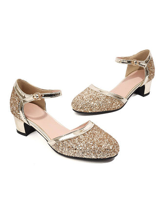 GLÄNZENDE SCHNALLENABSÄTZE MARY JANE SCHUHE