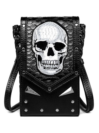 SCHWARZE HALLOWEEN STICKEREI TASCHE