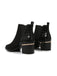 Schwarze Matte Obermaterial Chunky Heel Chelsea Stiefel