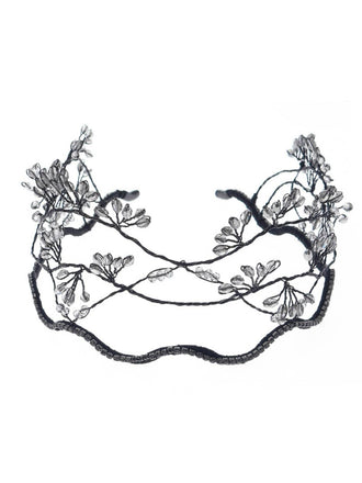 Retro Kristall Perlen Elastizität Stirnband