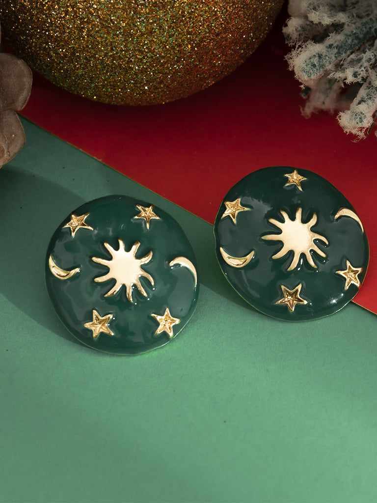 Vintage Christmas Party Round Earrings