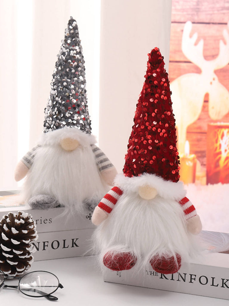 Weihnachten Paillettenmütze Gnome Ornamente