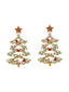 Weihnachtsbaum Legierung Intarsien Diamant Ohrringe