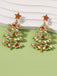 Weihnachtsbaum Legierung Intarsien Diamant Ohrringe