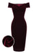 1960ER SCHULTERFREIES, FIGURBETONTES SAMTKLEID