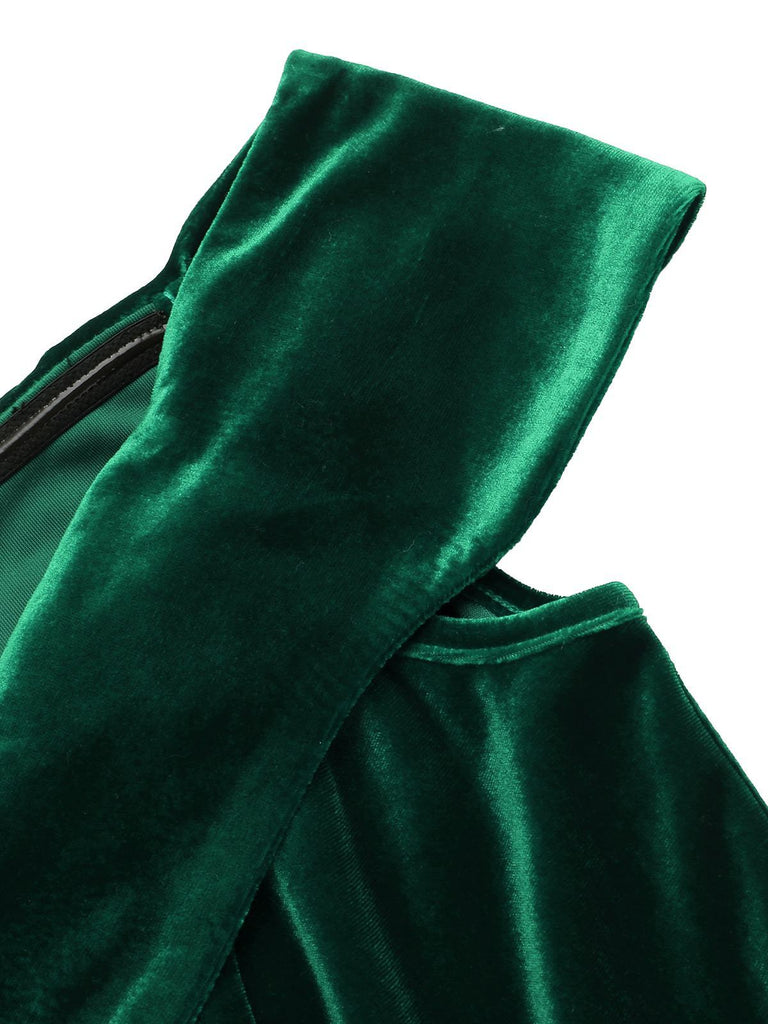 1960ER SCHULTERFREIES, FIGURBETONTES SAMTKLEID