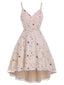 1950ER APRIKOSE SPAGHETTI SWING KLEID