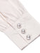 Elfenbein 1930er Solide Bluse mit langen Ärmeln