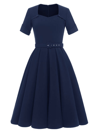 SOLID SWING VINTAGE KLEID MIT GÜRTEL