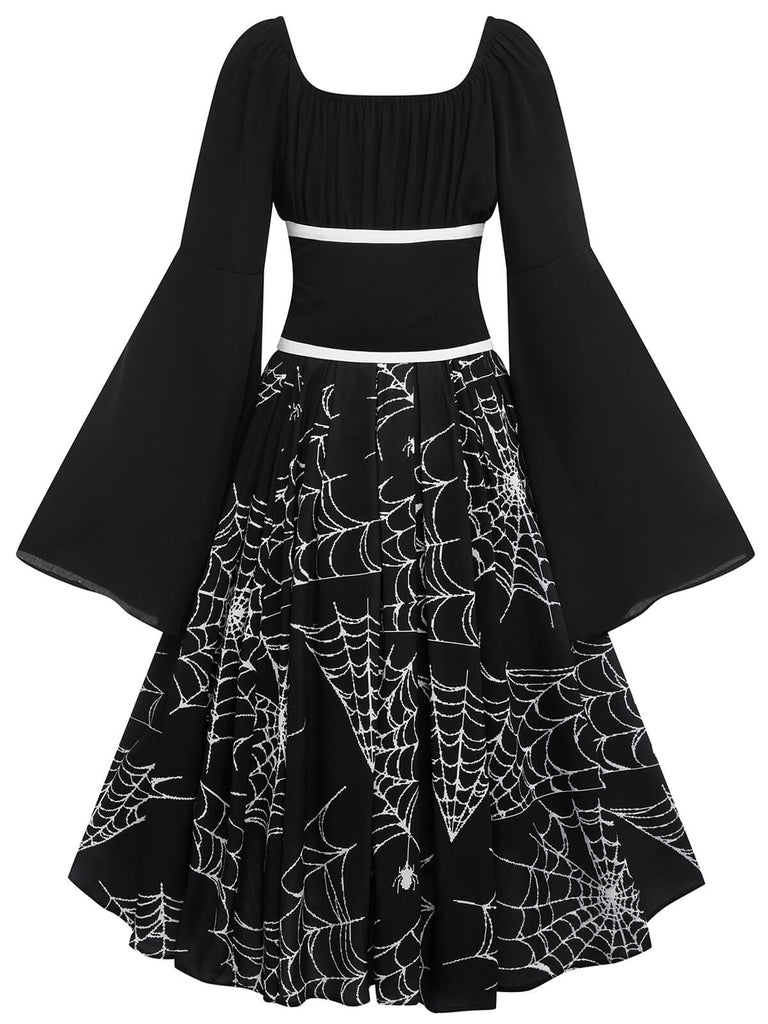 Halloween Gothic Spinnennetz Swing Kleid
