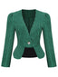 RETRO GRÜNER KAROKNOPF BLAZER