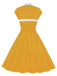 1950er Polka Dots Herzkragen Kleid