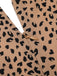 1930er Leopard Print Mullet Sleeves V-Ausschnitt Jumpsuit