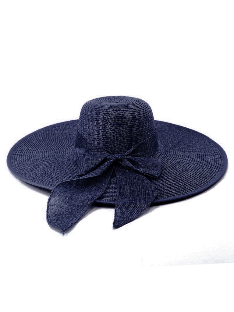 VINTAGE BOW STROHHUT