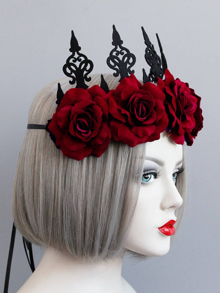 Halloween Rote Rosen Krone Stirnband