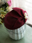 Vintage Pearl Decor Mesh Berets Winter Hat