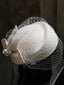 Vintage Pearl Decor Mesh Berets Winter Hat