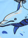 Blauer 1940er Delfin Halter Einteiliger Badeanzug