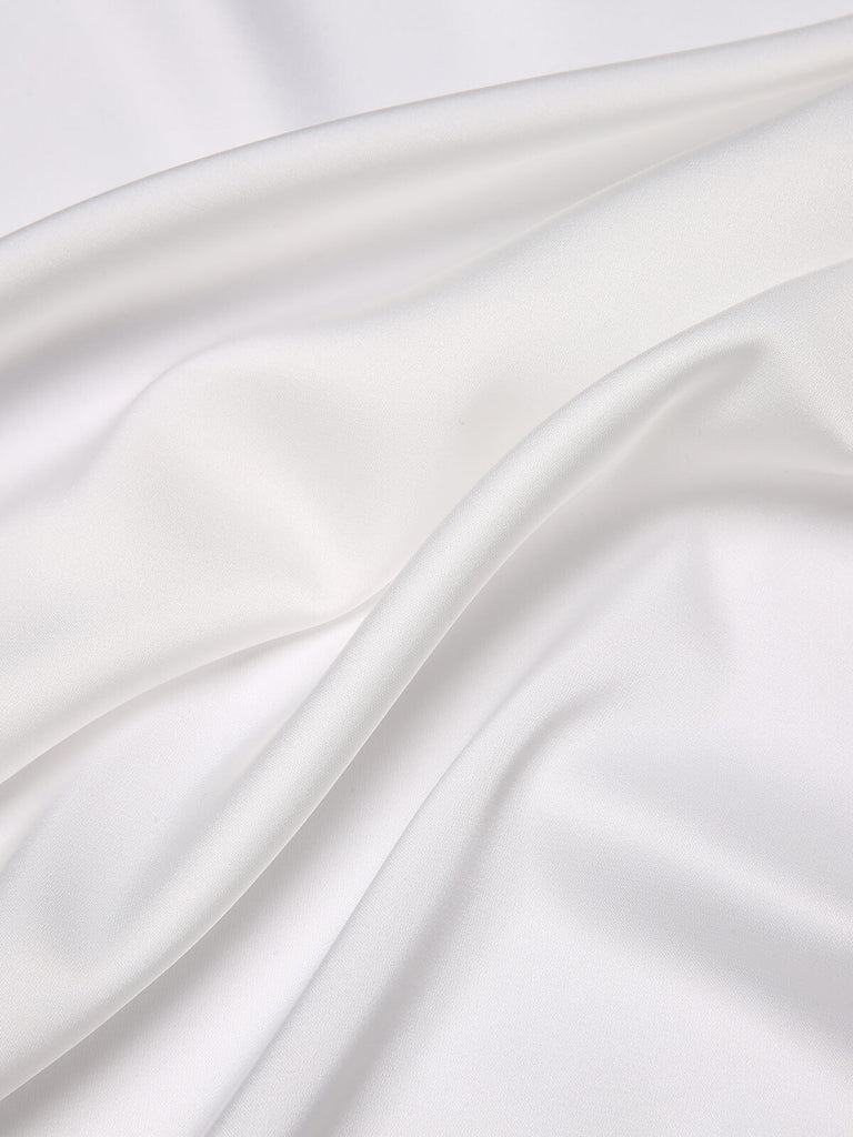 2PCS Weiß 1960er Spitze Patchwork Nachthemd