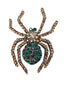RETRO HALLOWEEN SPINNE STRASS BROSCHE
