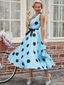 1950ER DOT BOW VINTAGE SWING KLEID